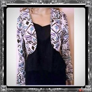 Cute Short Multiprint Jacket Long Sleeves sz sml